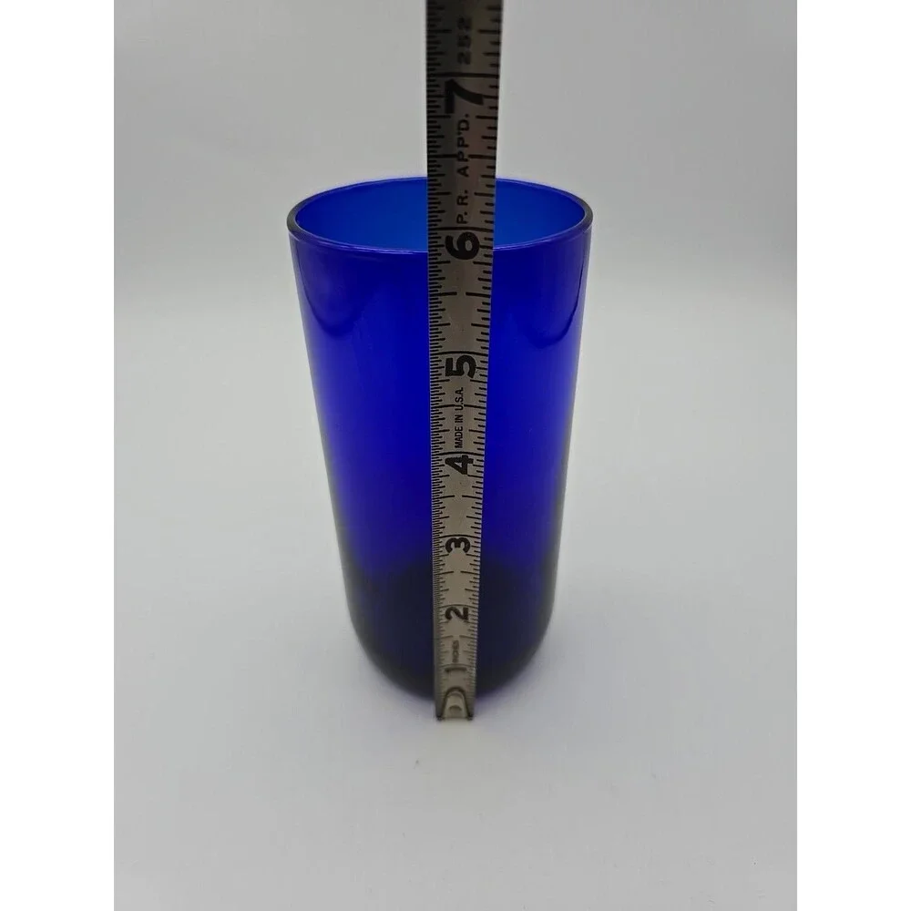 Vintage Libbey Cobalt Blue Metropolitan Round Bottom Tumbler Glass